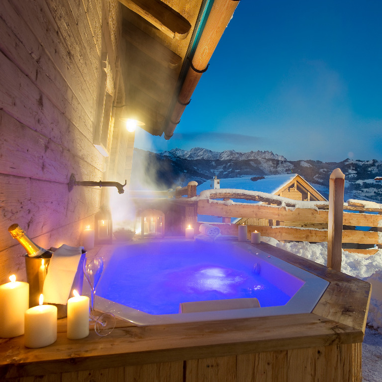 Berghütte mit Whirlpool