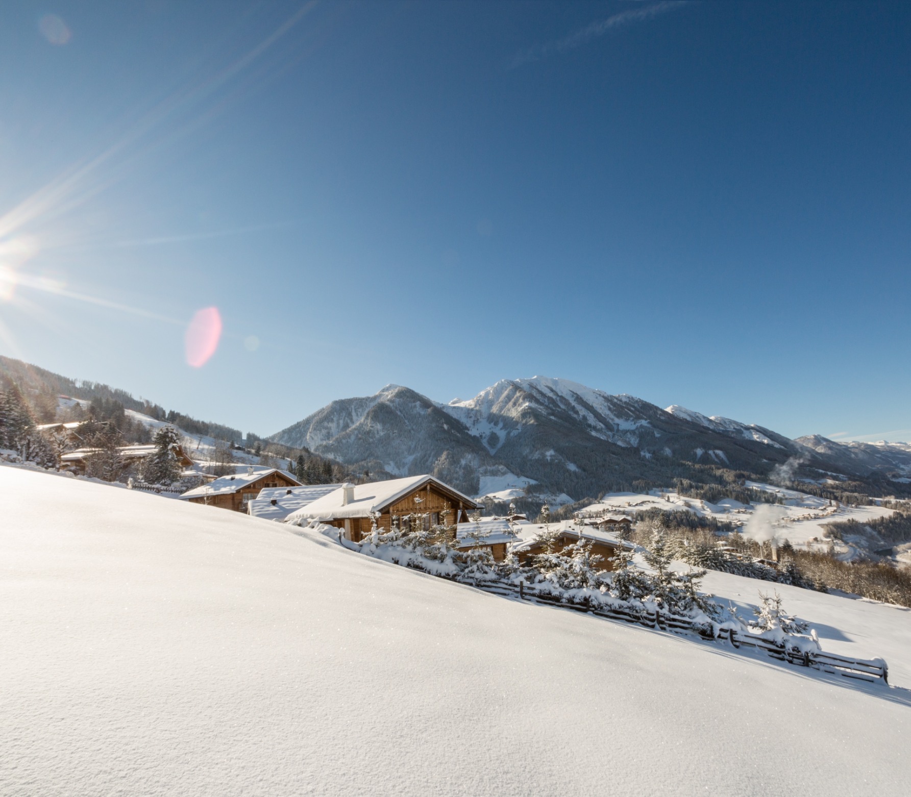 Chaletdorf an der Piste im Salzburger Land