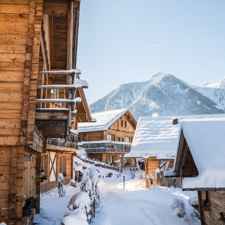 Berghütte mit Whirlpool 18 Hüttendorf in Salzburg im Winter - Berghütte mit Whirlpool