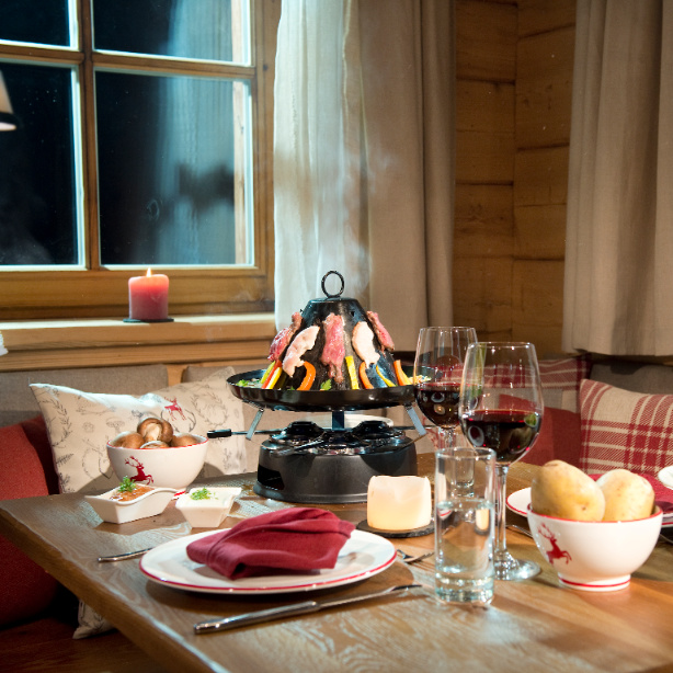 Genuss - Hut essen im Luxus Chalet BERGHERZ