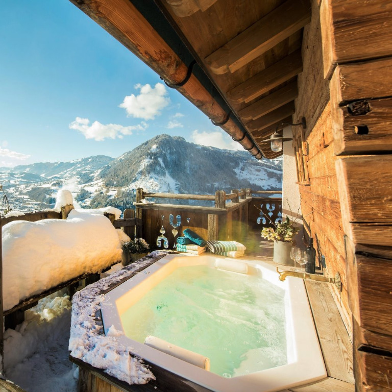 Spannende österreich Hütte Mit Sauna Bild