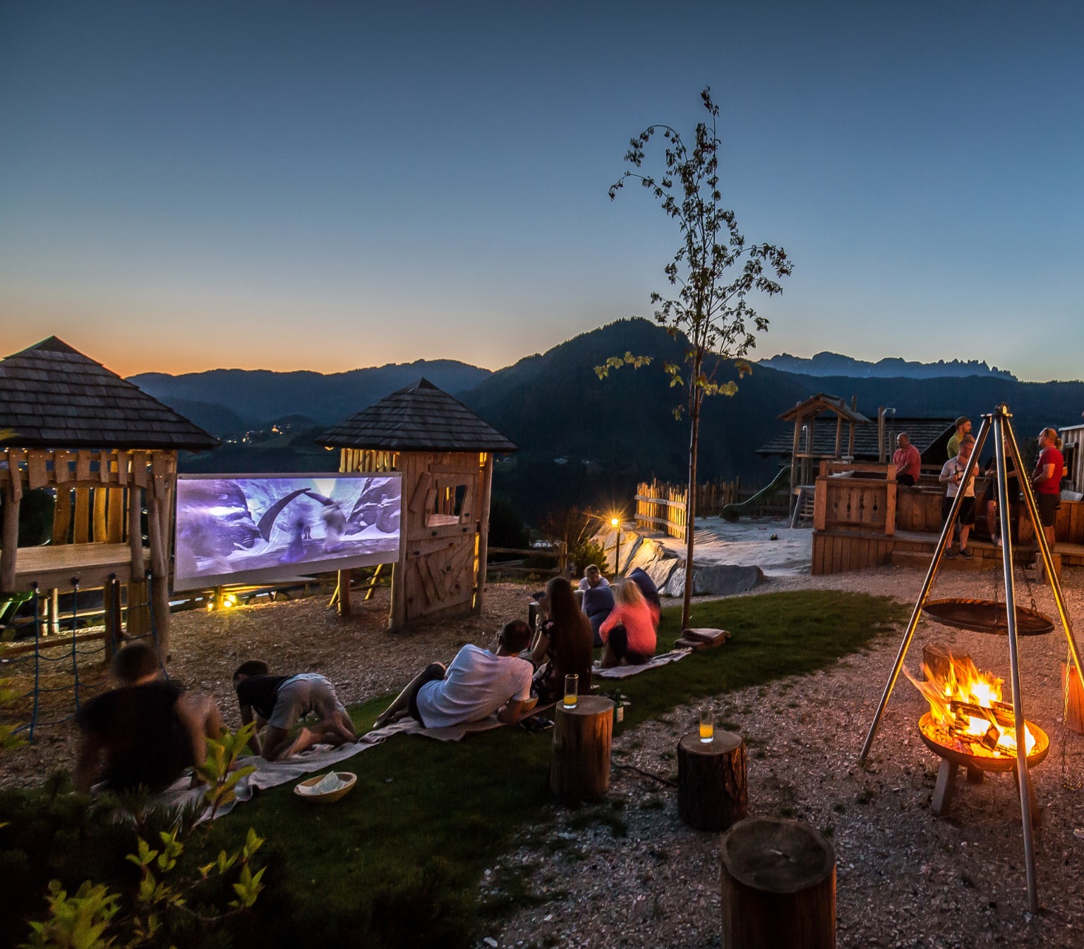 Outdoor Kino im Almdorf St Johann