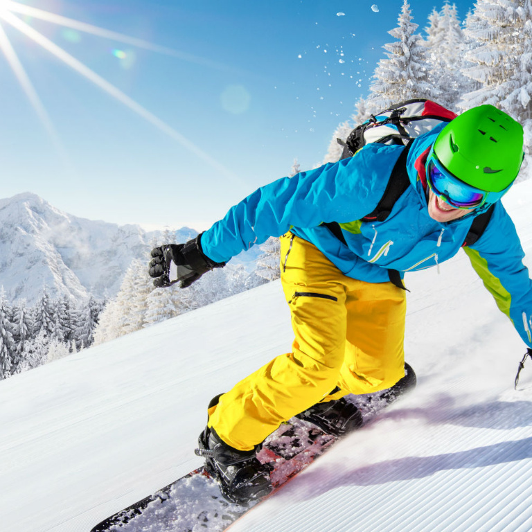 Snowboarden im Skigebiet Ski amadé Urlaub im Chalet an der Piste