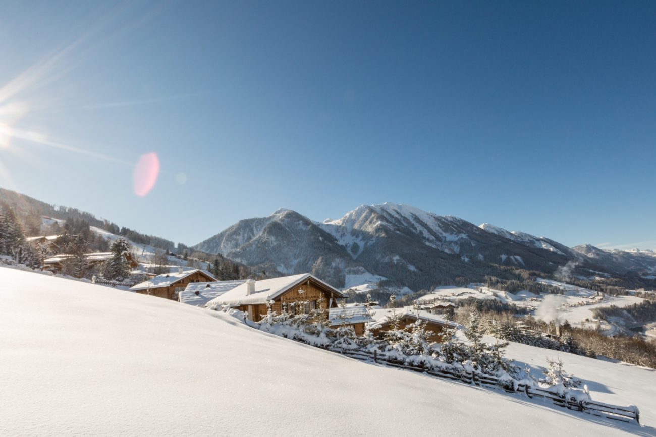 Luxus-Chalet im Chaletdorf BERGHERZ im Salzburger Land in Österreich