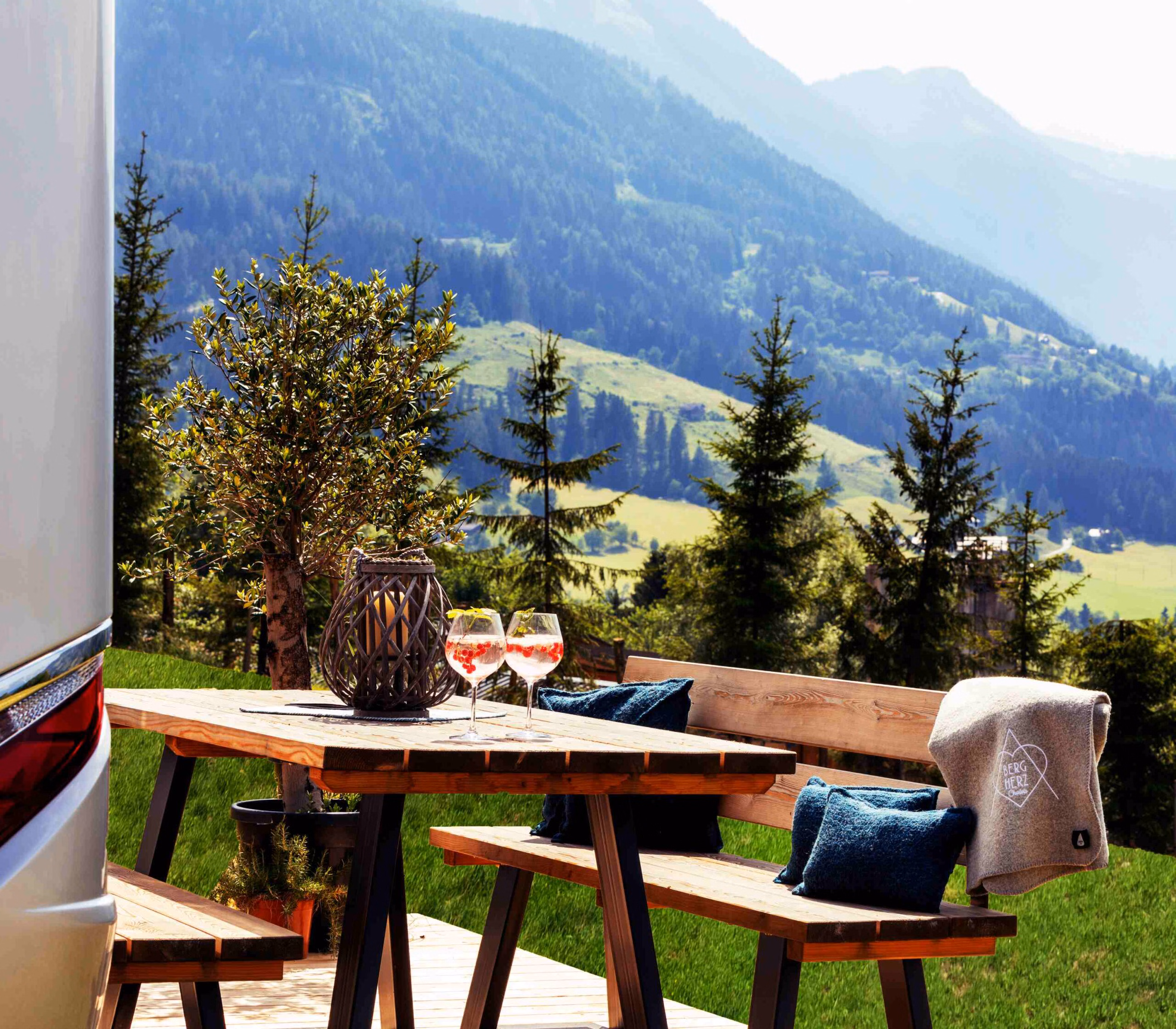 Mobilehome mit atemberaubender Terrasse