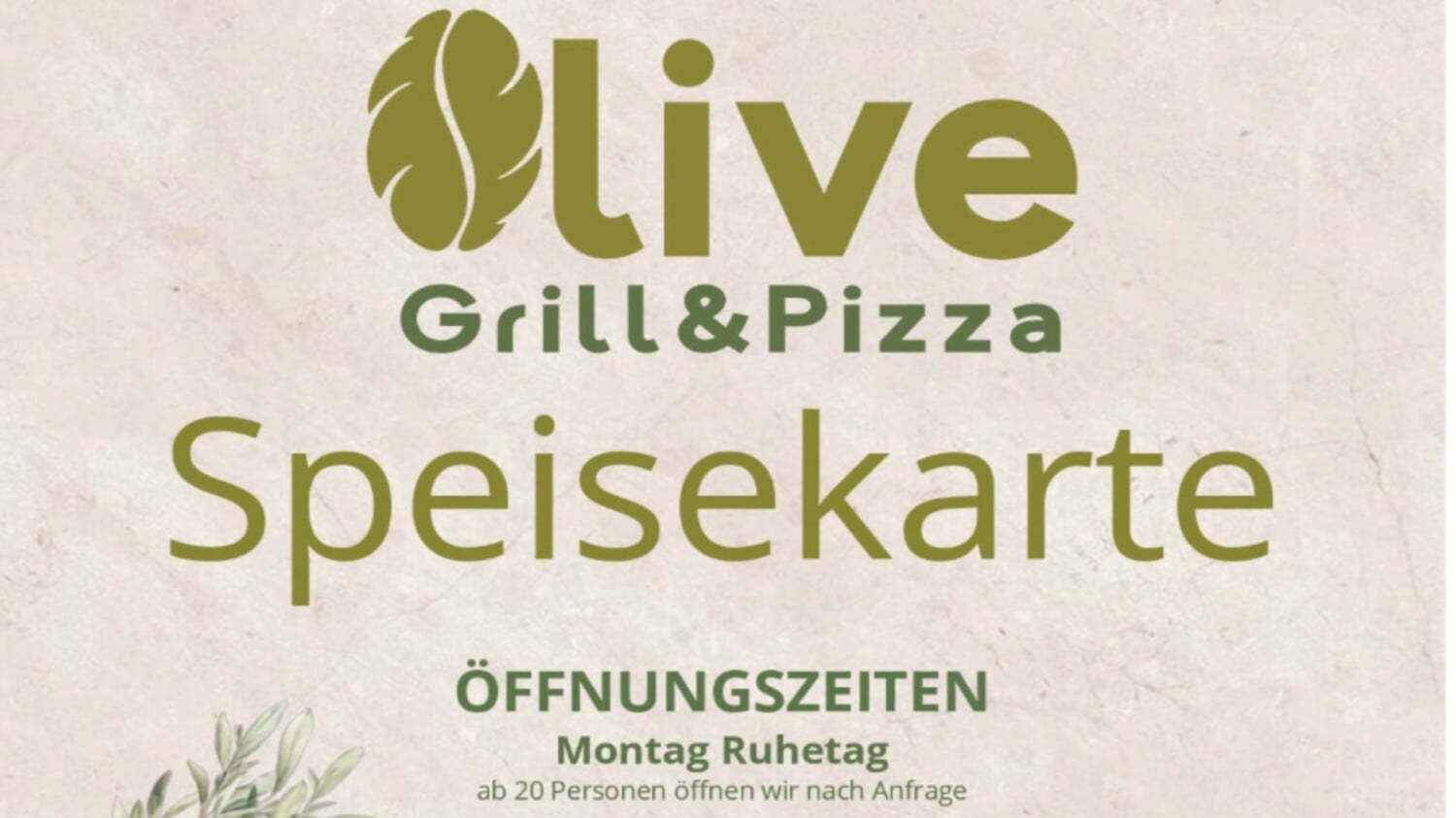 Pizza Olive - Sankt Johann im Pongau - Speisekarte